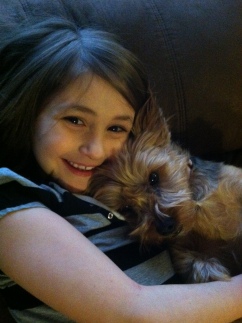 Laney and her Yorkie, Kia. These two are inseparable. Kia might as well have Crohn's disease as she spends hours everyday in the bathroom with Laney!